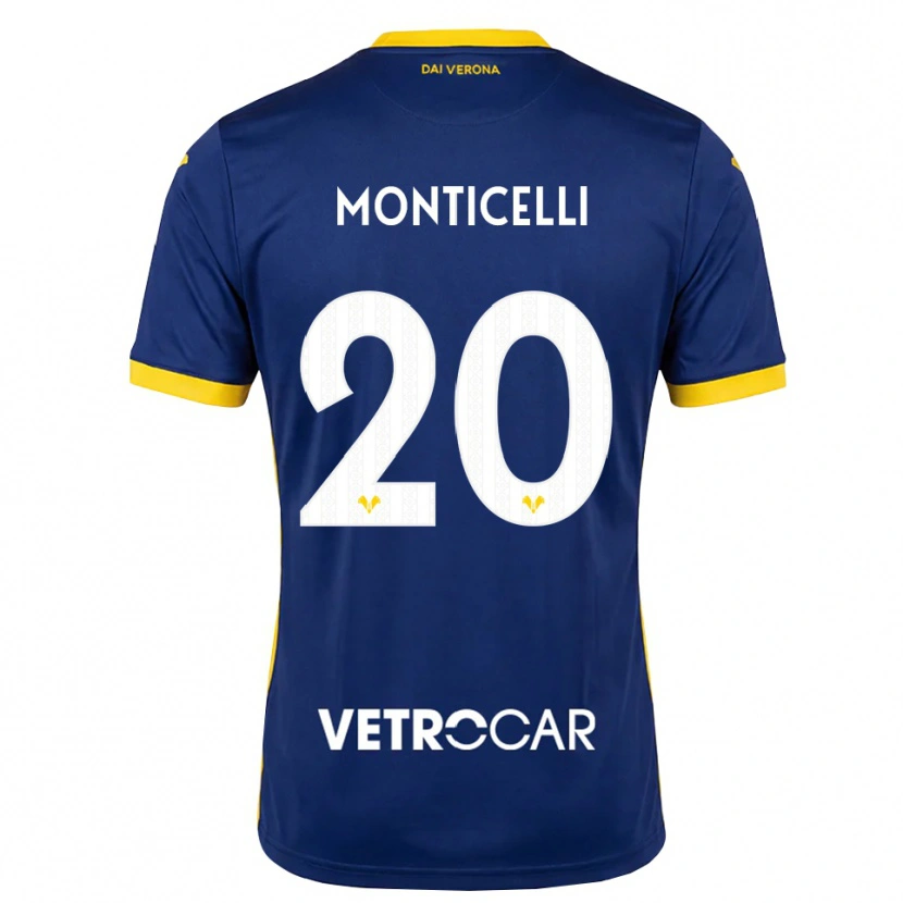 Danxen Heren Luca Monticelli #20 Koninklijk Blauw Geel Wit Thuisshirt Thuistenue 2026/27 T-Shirt België