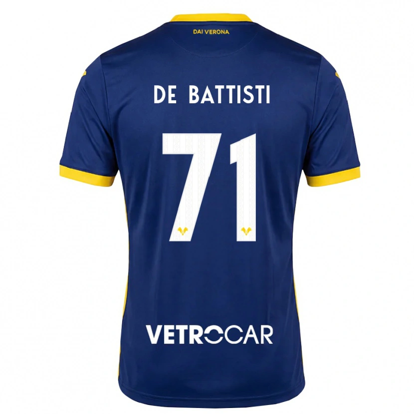 Danxen Heren Davide De Battisti #71 Koninklijk Blauw Geel Wit Thuisshirt Thuistenue 2026/27 T-Shirt België