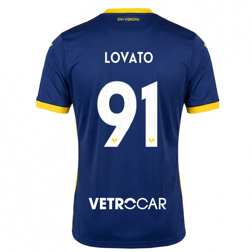 Danxen Heren Enrico Lovato #91 Koninklijk Blauw Geel Wit Thuisshirt Thuistenue 2026/27 T-Shirt België