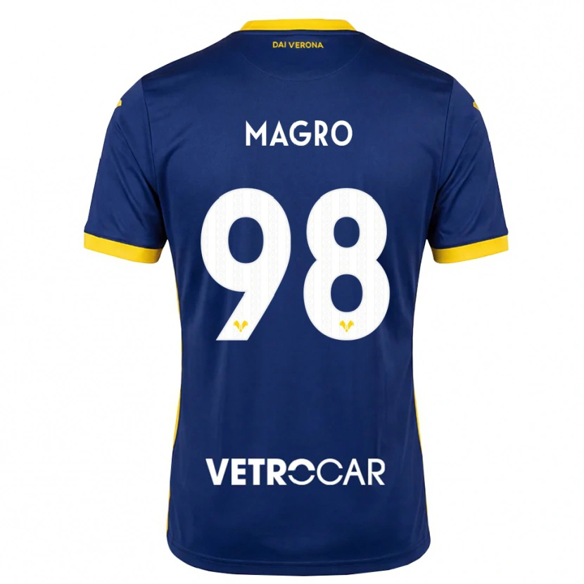 Danxen Heren Federico Magro #98 Koninklijk Blauw Geel Wit Thuisshirt Thuistenue 2026/27 T-Shirt België