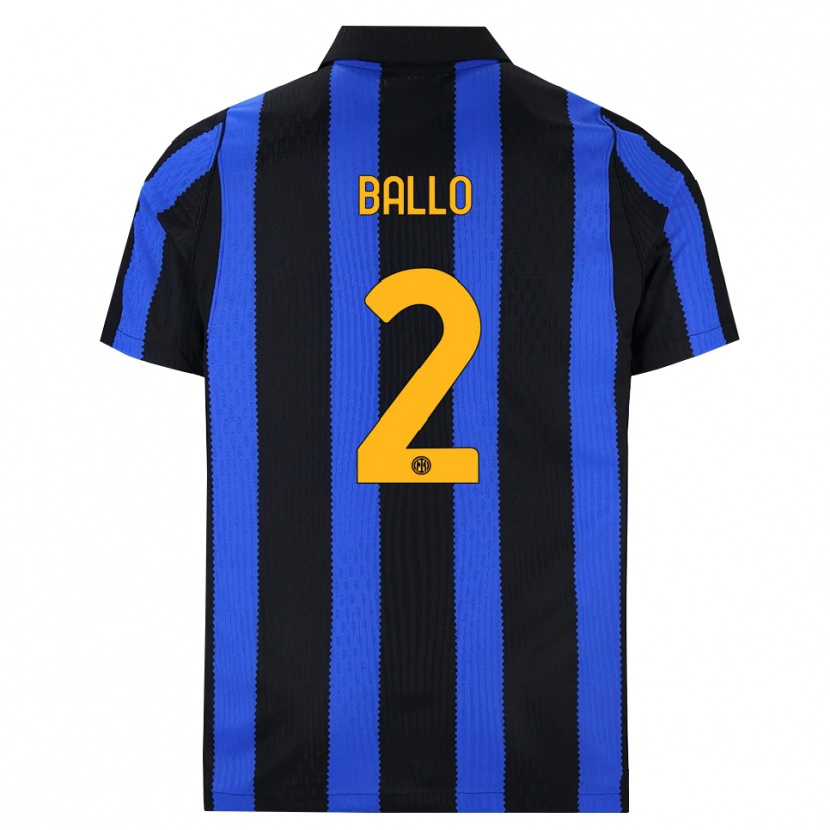 Danxen Heren Lamine Ballo #2 Zwart Blauw Geel Thuisshirt Thuistenue 2026/27 T-Shirt België