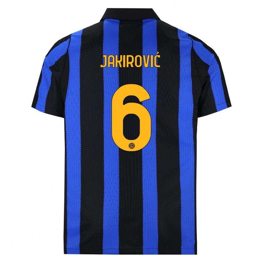 Danxen Heren Leon Jakirović #6 Zwart Blauw Geel Thuisshirt Thuistenue 2026/27 T-Shirt België