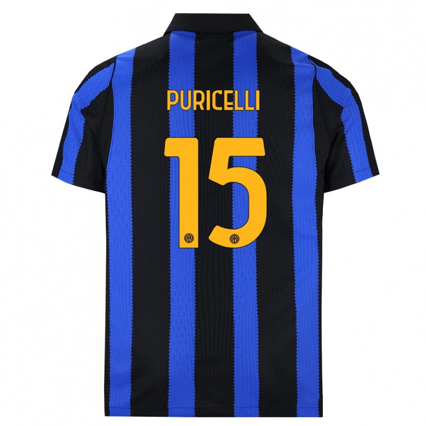 Danxen Heren Lorenzo Puricelli #15 Zwart Blauw Geel Thuisshirt Thuistenue 2026/27 T-Shirt België