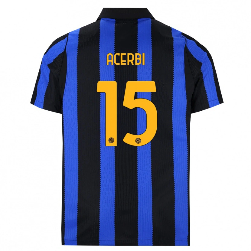 Danxen Heren Francesco Acerbi #15 Zwart Blauw Geel Thuisshirt Thuistenue 2026/27 T-Shirt België