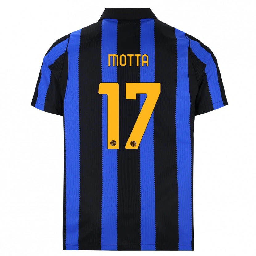 Danxen Heren Matteo Motta #17 Zwart Blauw Geel Thuisshirt Thuistenue 2026/27 T-Shirt België