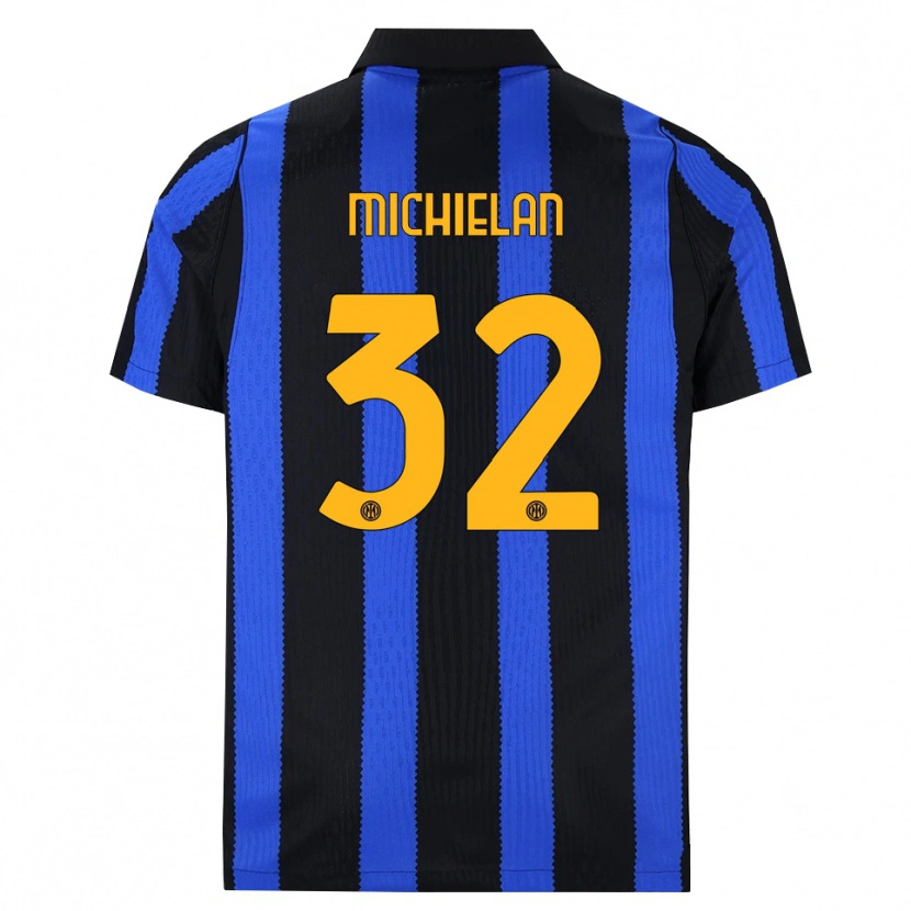Danxen Heren Mattia Michielan #32 Zwart Blauw Geel Thuisshirt Thuistenue 2026/27 T-Shirt België