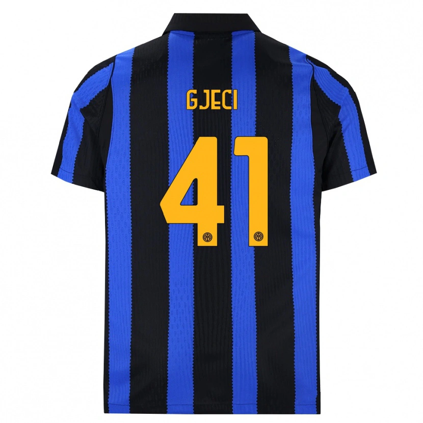Danxen Heren Delis Gjeci #41 Zwart Blauw Geel Thuisshirt Thuistenue 2026/27 T-Shirt België