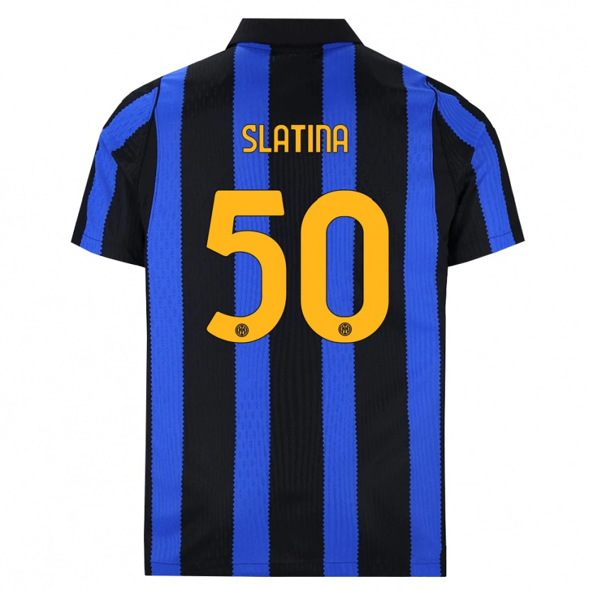 Danxen Heren Duje Slatina #50 Zwart Blauw Geel Thuisshirt Thuistenue 2026/27 T-Shirt België