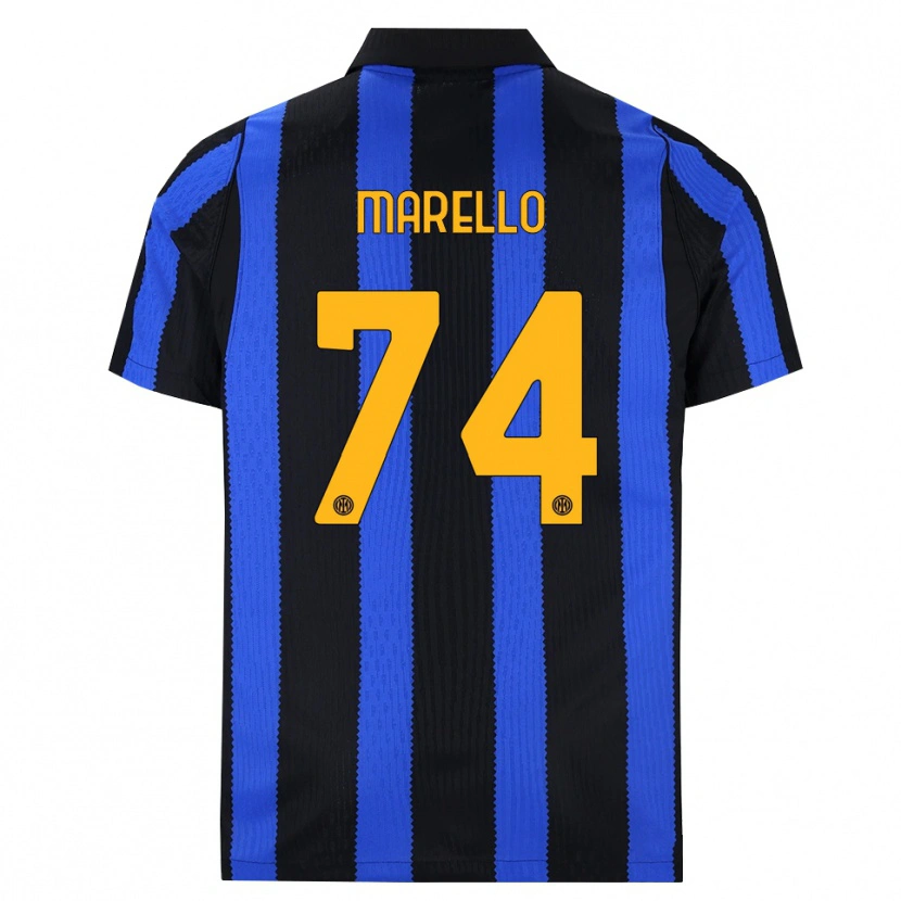 Danxen Heren Mattia Marello #74 Zwart Blauw Geel Thuisshirt Thuistenue 2026/27 T-Shirt België