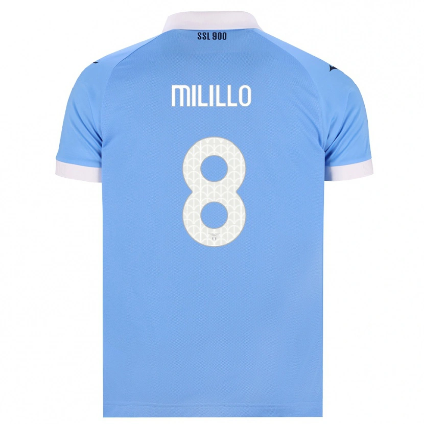 Danxen Heren Flavio Milillo #8 Hemelsblauw Zwart Wit Thuisshirt Thuistenue 2026/27 T-Shirt België