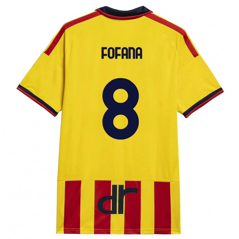 Danxen Heren Sadik Fofana #8 Geel Rood Thuisshirt Thuistenue 2026/27 T-Shirt België