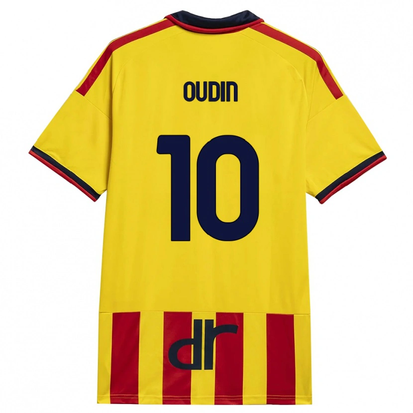 Danxen Heren Rémi Oudin #10 Geel Rood Thuisshirt Thuistenue 2026/27 T-Shirt België
