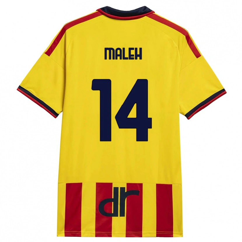 Danxen Heren Youssef Maleh #14 Geel Rood Thuisshirt Thuistenue 2026/27 T-Shirt België