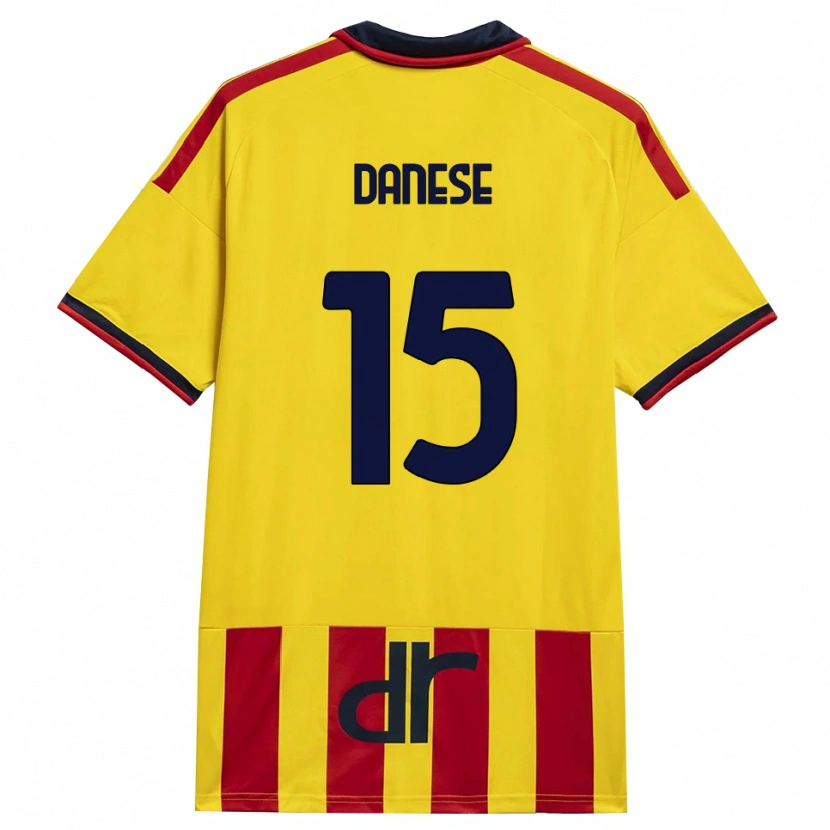 Danxen Heren Tommaso Danese #15 Geel Rood Thuisshirt Thuistenue 2026/27 T-Shirt België
