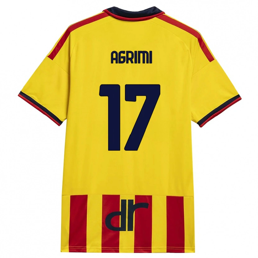 Danxen Heren Matteo Agrimi #17 Geel Rood Thuisshirt Thuistenue 2026/27 T-Shirt België