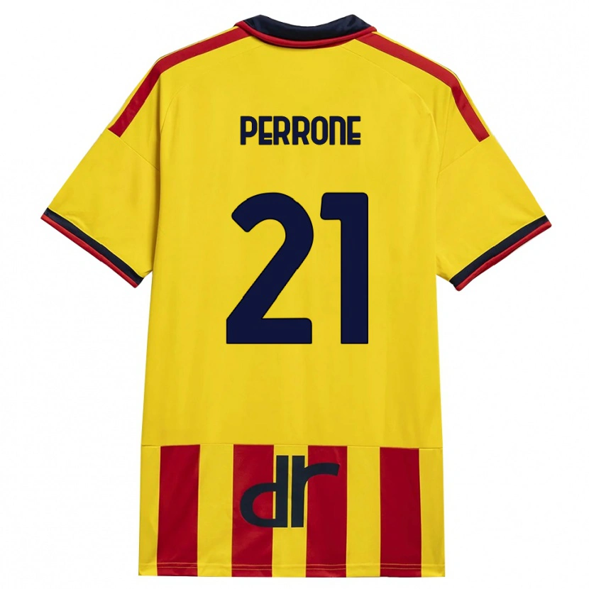 Danxen Heren Samuele Perrone #21 Geel Rood Thuisshirt Thuistenue 2026/27 T-Shirt België