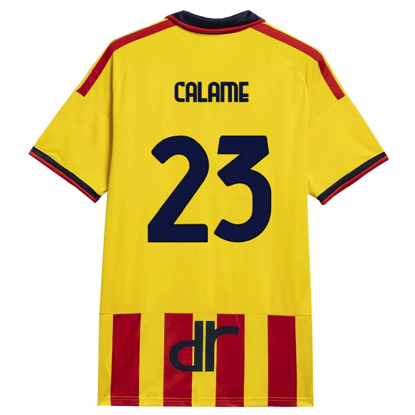 Danxen Heren Marouane Calame #23 Geel Rood Thuisshirt Thuistenue 2026/27 T-Shirt België