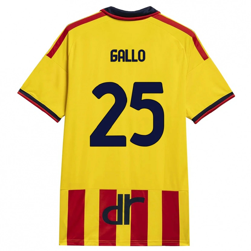 Danxen Heren Antonino Gallo #25 Geel Rood Thuisshirt Thuistenue 2026/27 T-Shirt België