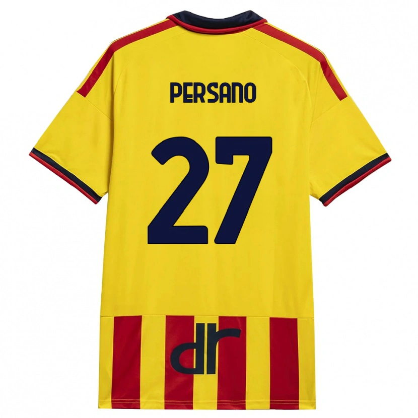 Danxen Heren Emanuele Persano #27 Geel Rood Thuisshirt Thuistenue 2026/27 T-Shirt België