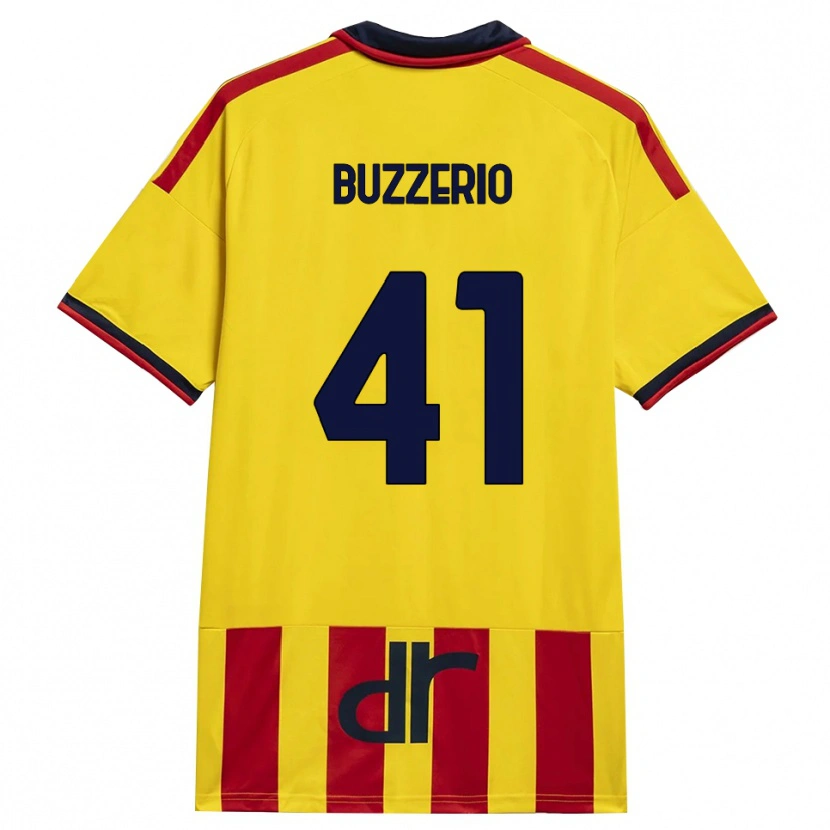 Danxen Heren Mattia Buzzerio #41 Geel Rood Thuisshirt Thuistenue 2026/27 T-Shirt België