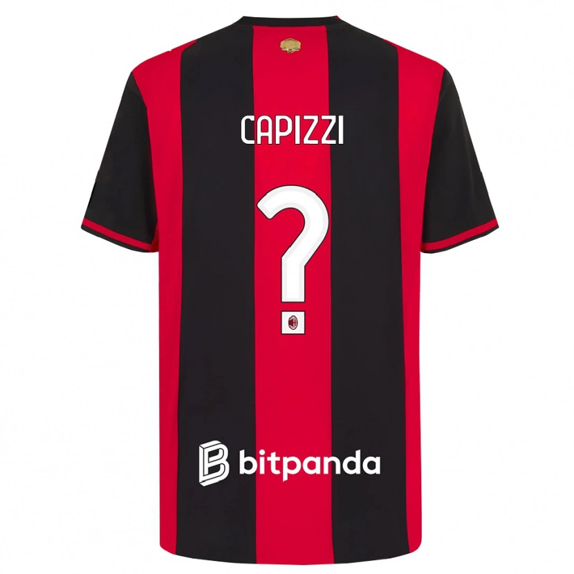 Danxen Heren Edoardo Capizzi #0 Rood Zwart Wit Thuisshirt Thuistenue 2026/27 T-Shirt België