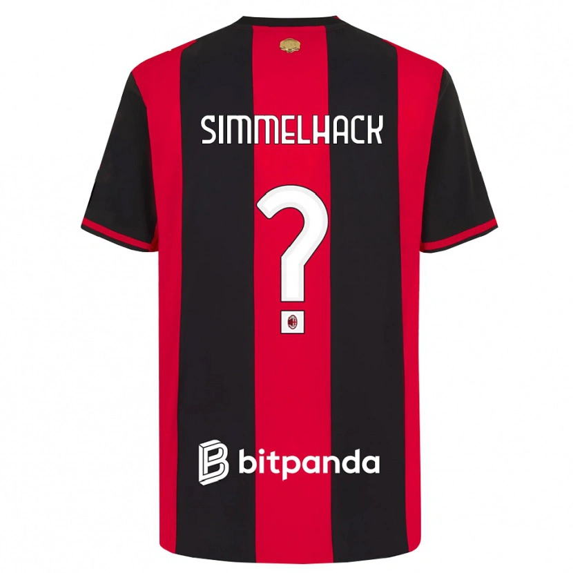 Danxen Heren Alexander Simmelhack #0 Rood Zwart Wit Thuisshirt Thuistenue 2026/27 T-Shirt België