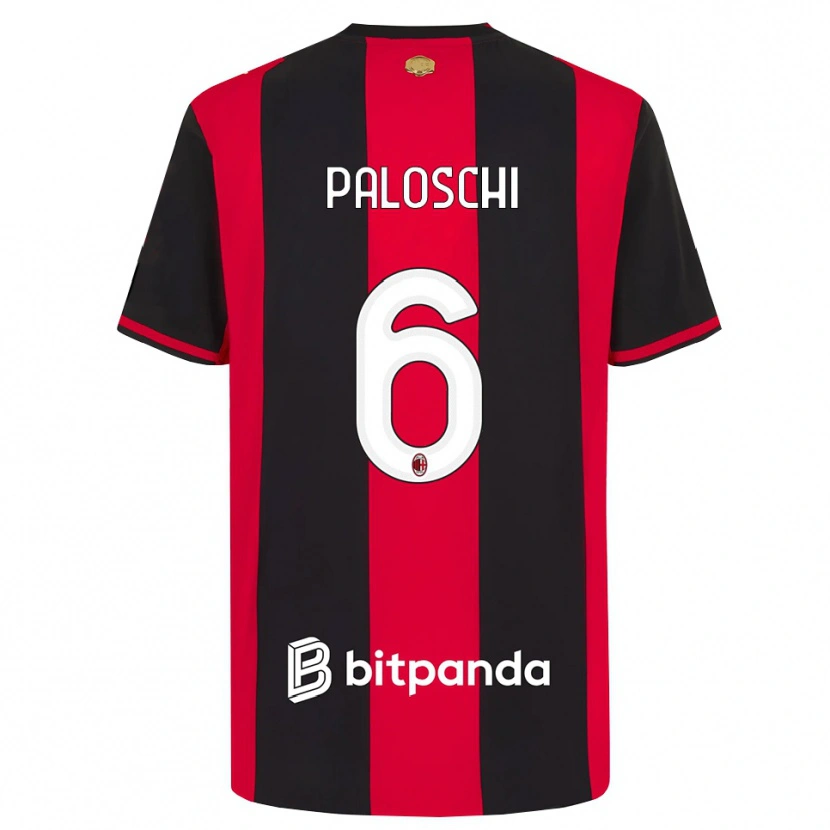 Danxen Heren Dorian Paloschi #6 Rood Zwart Wit Thuisshirt Thuistenue 2026/27 T-Shirt België