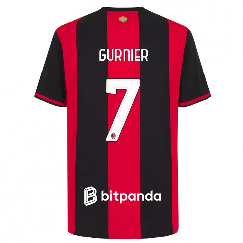Danxen Heren Aurelien Guernier #7 Rood Zwart Wit Thuisshirt Thuistenue 2026/27 T-Shirt België
