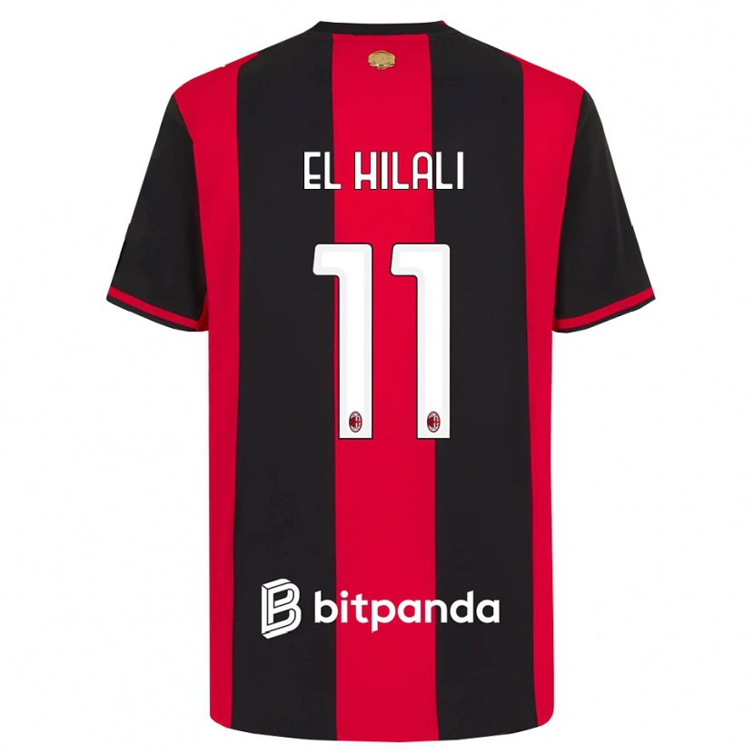 Danxen Heren Youns El Hilali #11 Rood Zwart Wit Thuisshirt Thuistenue 2026/27 T-Shirt België