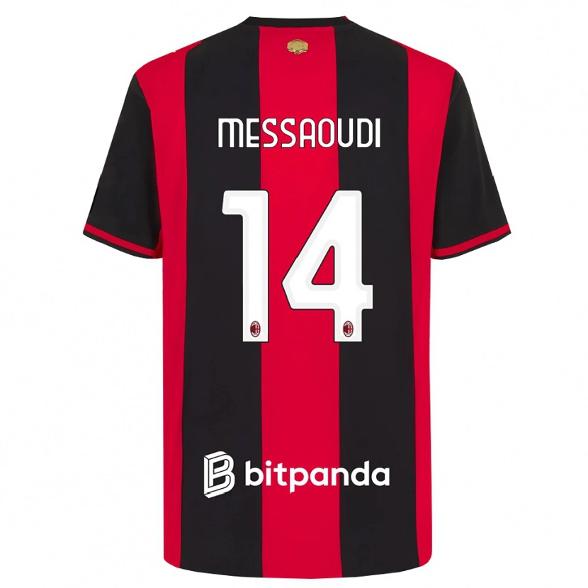 Danxen Heren Yanis Messaoudi #14 Rood Zwart Wit Thuisshirt Thuistenue 2026/27 T-Shirt België