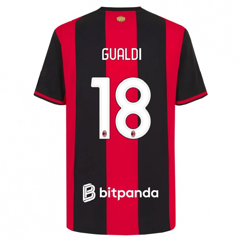 Danxen Heren Andrea Gualdi #18 Rood Zwart Wit Thuisshirt Thuistenue 2026/27 T-Shirt België