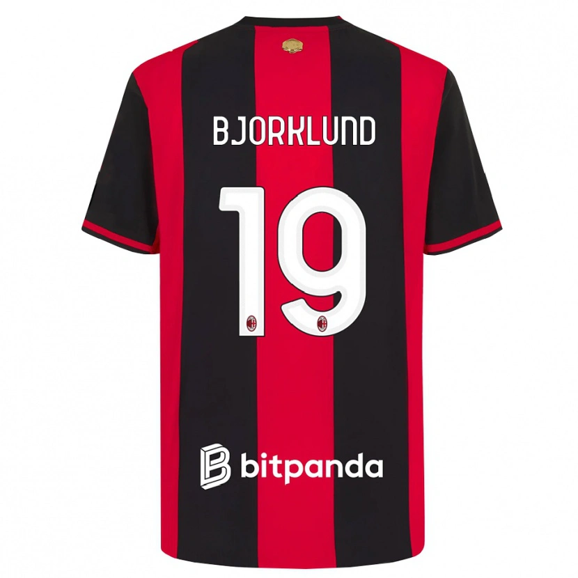 Danxen Heren Lukas Bjorklund #19 Rood Zwart Wit Thuisshirt Thuistenue 2026/27 T-Shirt België