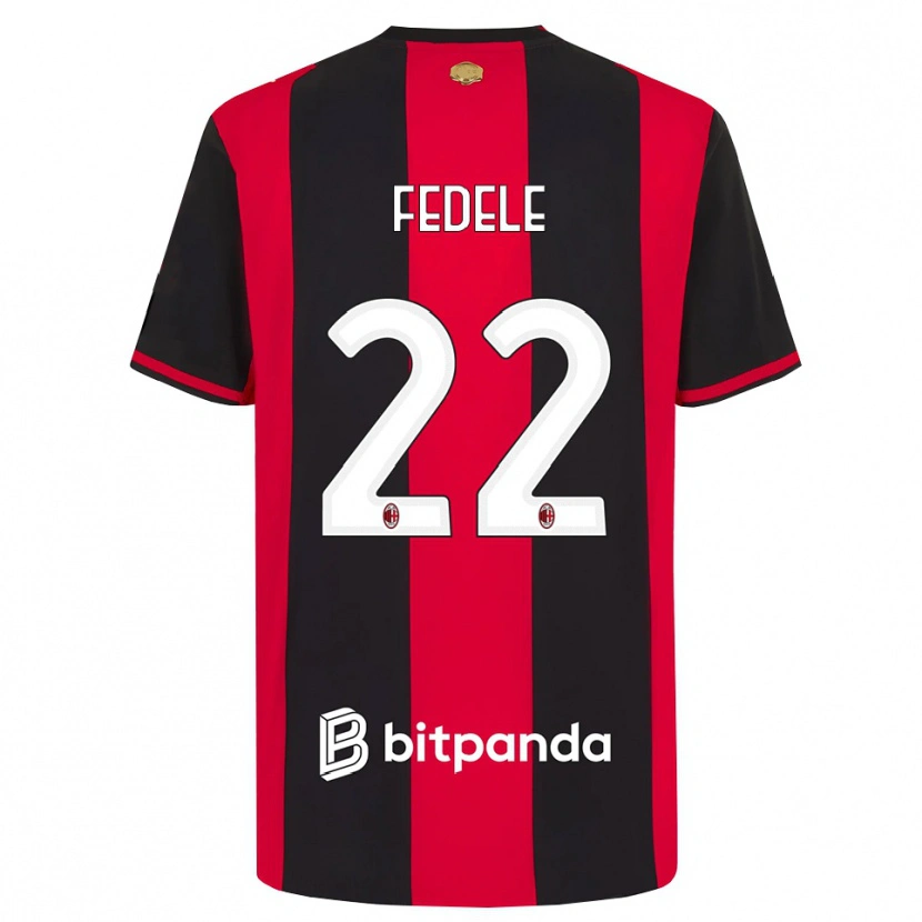 Danxen Heren Noemi Fedele #22 Rood Zwart Wit Thuisshirt Thuistenue 2026/27 T-Shirt België