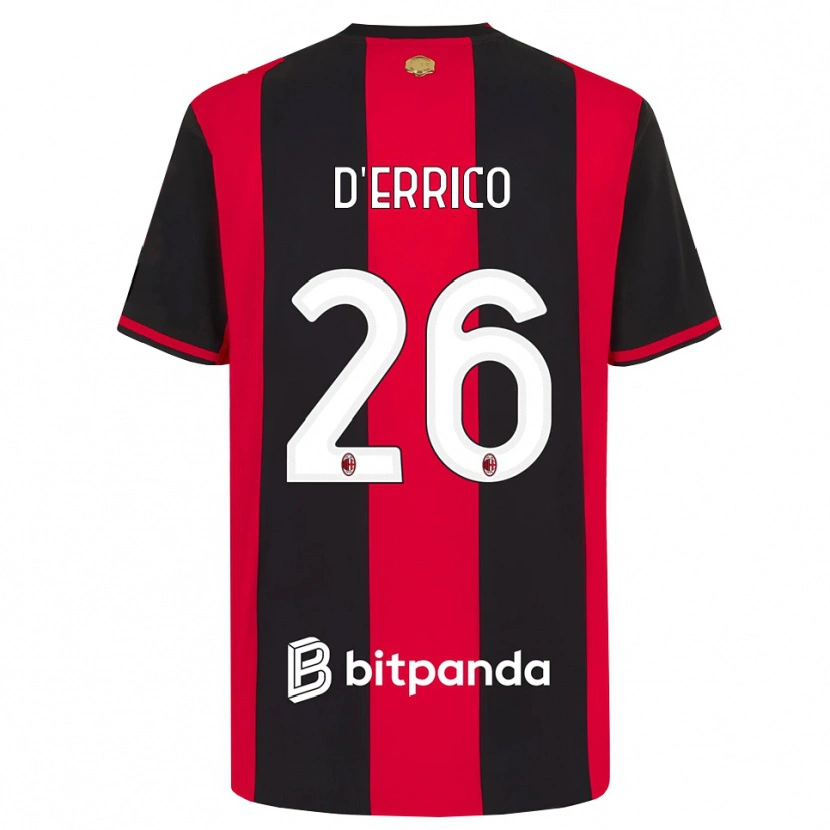 Danxen Heren Leonardo D'errico #26 Rood Zwart Wit Thuisshirt Thuistenue 2026/27 T-Shirt België