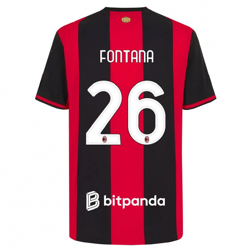 Danxen Heren Francesco Fontana #26 Rood Zwart Wit Thuisshirt Thuistenue 2026/27 T-Shirt België