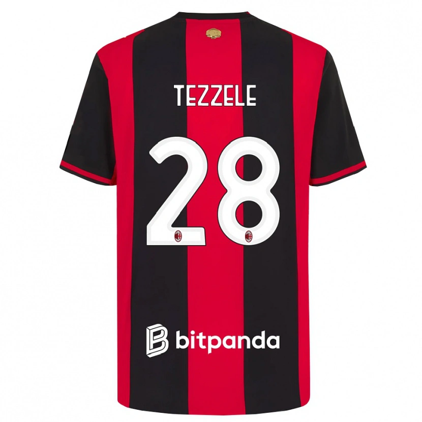Danxen Heren Matteo Tezzele #28 Rood Zwart Wit Thuisshirt Thuistenue 2026/27 T-Shirt België