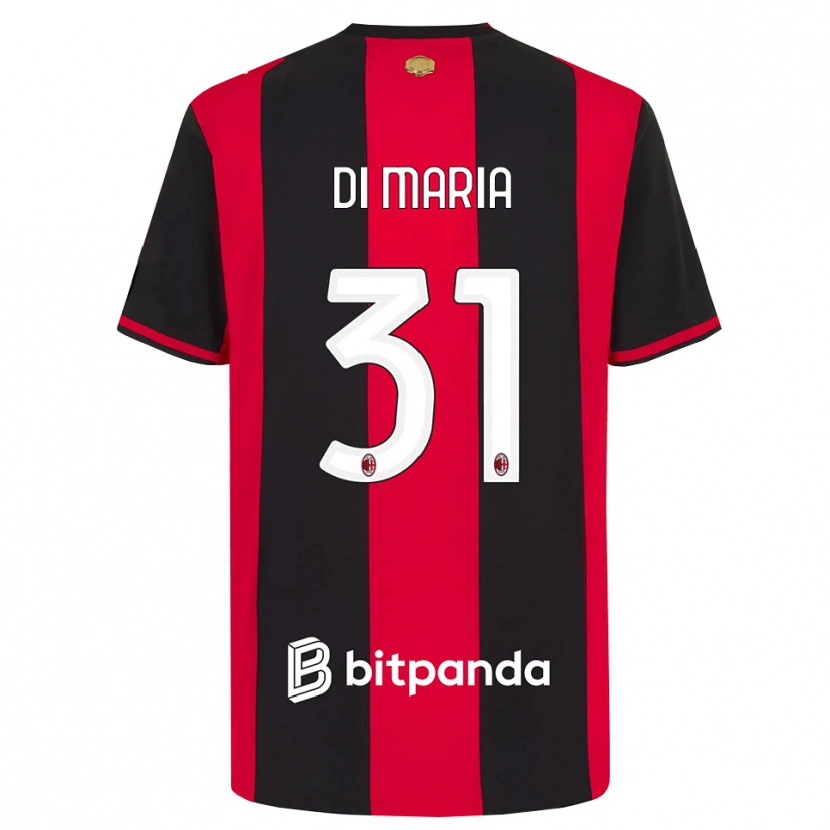 Danxen Heren Alessandro Di Maria #31 Rood Zwart Wit Thuisshirt Thuistenue 2026/27 T-Shirt België