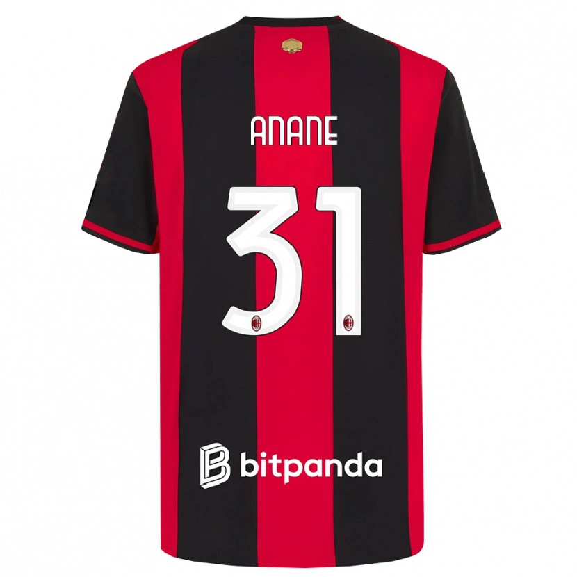 Danxen Heren Emmanuel Anane #31 Rood Zwart Wit Thuisshirt Thuistenue 2026/27 T-Shirt België