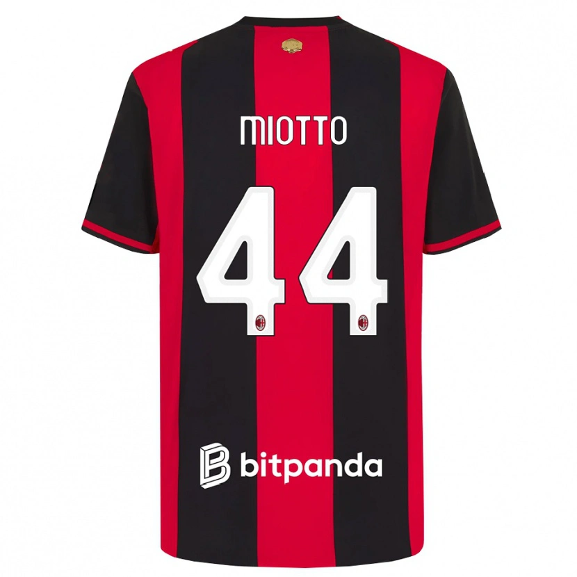 Danxen Heren Giorgia Miotto #44 Rood Zwart Wit Thuisshirt Thuistenue 2026/27 T-Shirt België