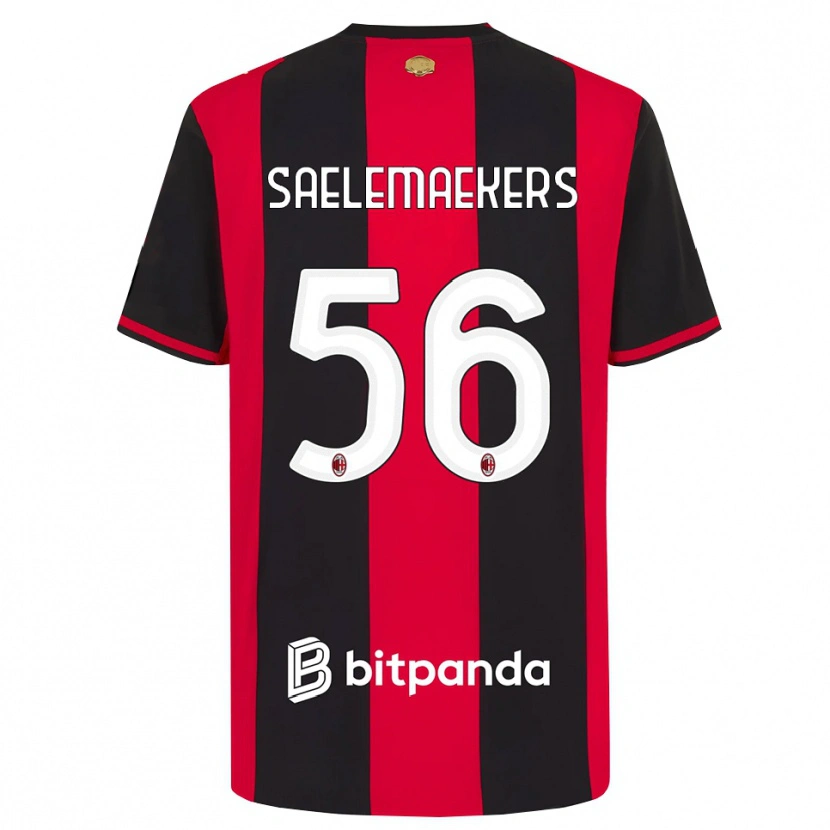 Danxen Heren Alexis Saelemaekers #56 Rood Zwart Wit Thuisshirt Thuistenue 2026/27 T-Shirt België