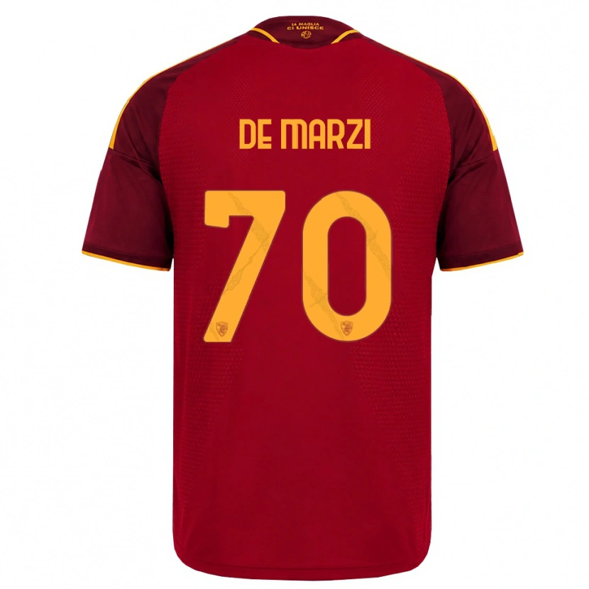 Danxen Heren Giorgio De Marzi #70 Rood Gouden Geel Thuisshirt Thuistenue 2026/27 T-Shirt België