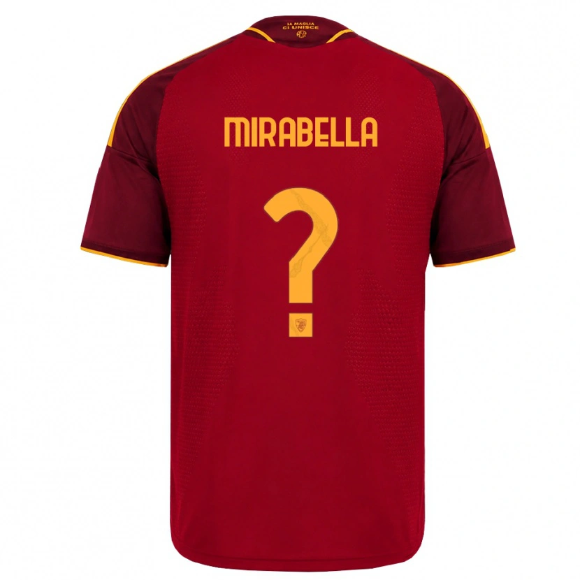 Danxen Heren Mattia Mirabella #0 Rood Gouden Geel Thuisshirt Thuistenue 2026/27 T-Shirt België