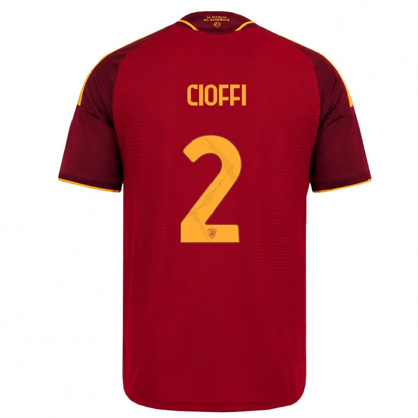 Danxen Heren Cristian Cioffi #2 Rood Gouden Geel Thuisshirt Thuistenue 2026/27 T-Shirt België