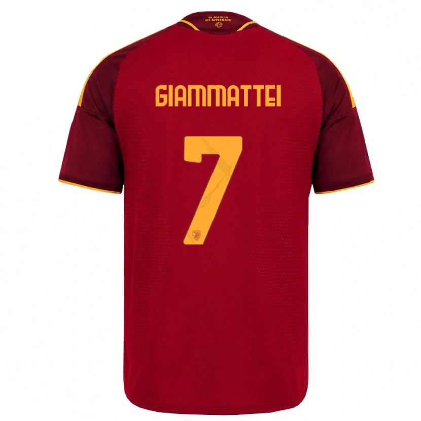 Danxen Heren Gioele Giammattei #7 Rood Gouden Geel Thuisshirt Thuistenue 2026/27 T-Shirt België