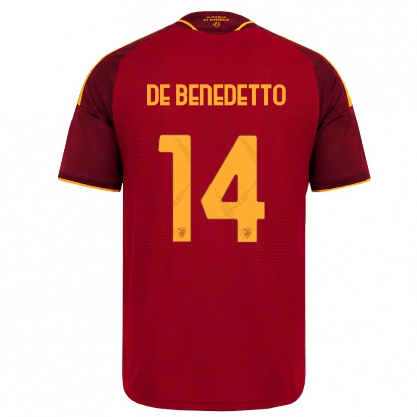 Danxen Heren Lorenzo De Benedetto #14 Rood Gouden Geel Thuisshirt Thuistenue 2026/27 T-Shirt België