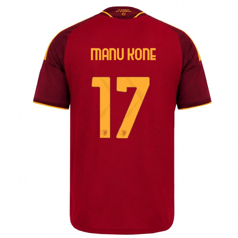 Danxen Heren Manu Koné #17 Rood Gouden Geel Thuisshirt Thuistenue 2026/27 T-Shirt België