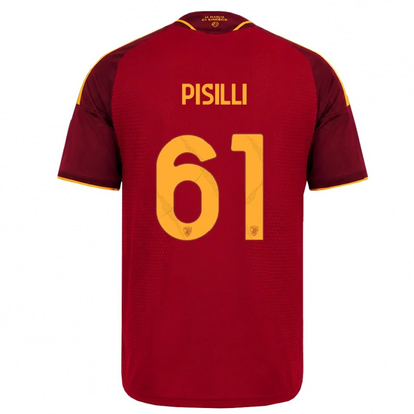 Danxen Heren Niccolò Pisilli #61 Rood Gouden Geel Thuisshirt Thuistenue 2026/27 T-Shirt België