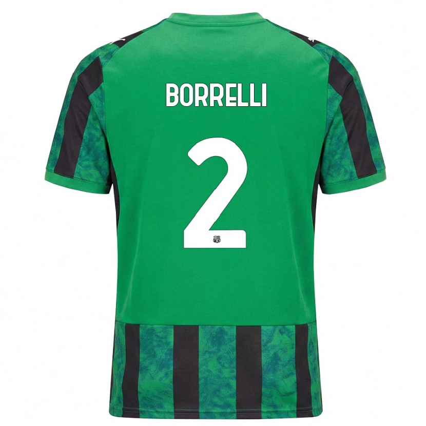 Danxen Heren Michele Borrelli #2 Groen Zwart Wit Thuisshirt Thuistenue 2026/27 T-Shirt België