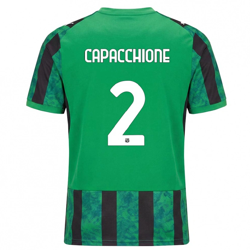 Danxen Heren Cristian Capacchione #2 Groen Zwart Wit Thuisshirt Thuistenue 2026/27 T-Shirt België