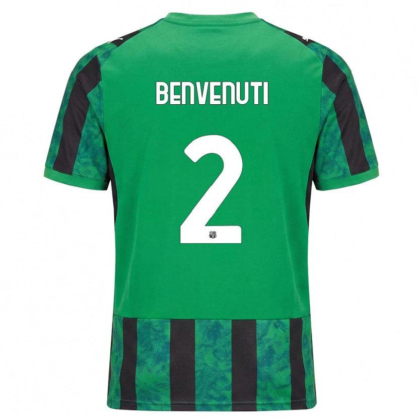 Danxen Heren Giacomo Benvenuti #2 Groen Zwart Wit Thuisshirt Thuistenue 2026/27 T-Shirt België